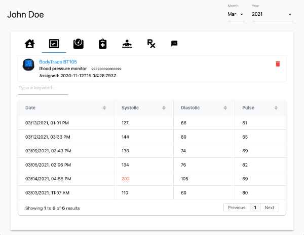 RPM Portal - Patient Modal