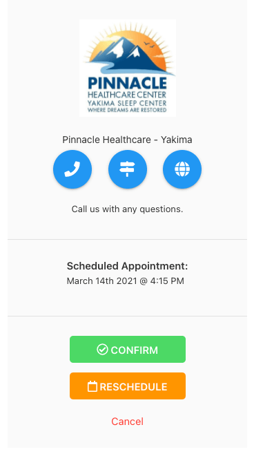 Appointment Reminder Web Page